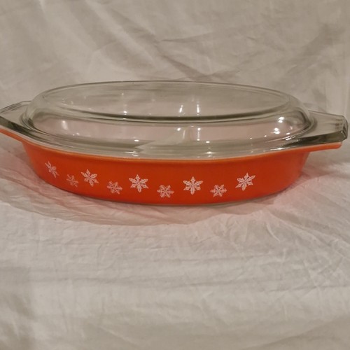 Vtg jaj pyrex - coral, red
