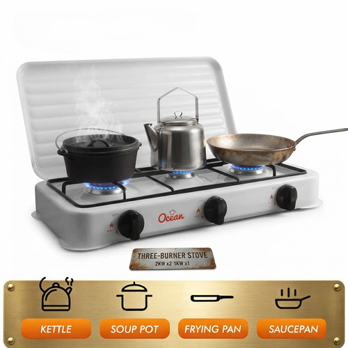 Portable gas stove burner - gas, 3