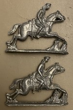 Vintage semi-flat solid lead Toy Soldiers “ Mounted Cavalry x 2 “ !