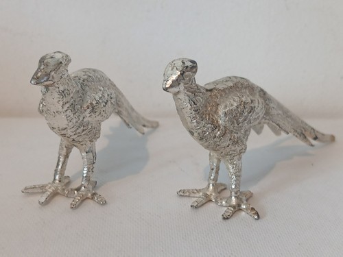 Pair metal pheasants - of,