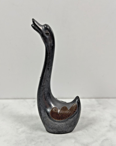 Vintage pewter brass swan - vintage,