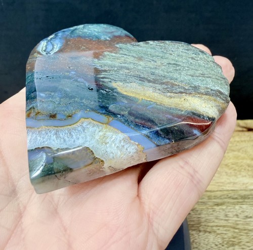 Crystal ocean jasper - ocean, heart