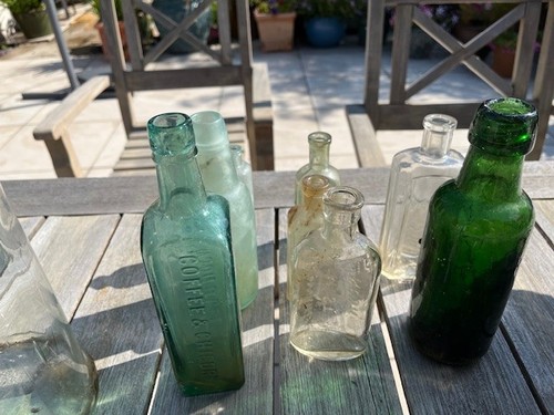 Vintage glass bottles - vintage,
