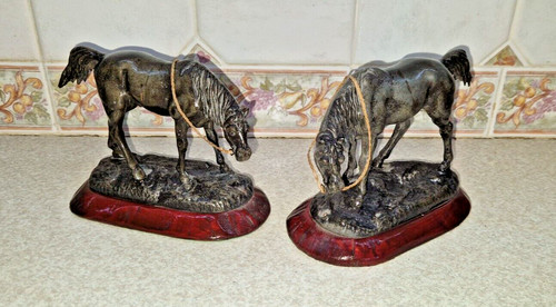 Pair antique metal - pair, spelter