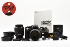 [Mint] Nikon D5200 24.1MP Digital SLR Black w/18-55mm & 55-200mm VR lens #107