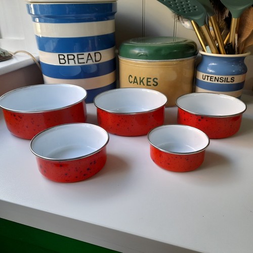 Vintage enamel dishes - vintage,