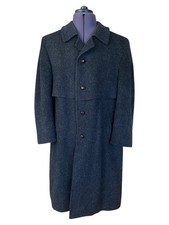 Lodenfrey Weyrer Loden Grey Charcoal Overcoat 100% Pure Wool Austria UK 44R