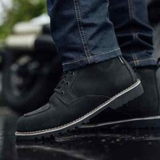 Merlin Ether 2 D3O Waterproof Leather Vintage Motorbike Motorcycle Boots - Black