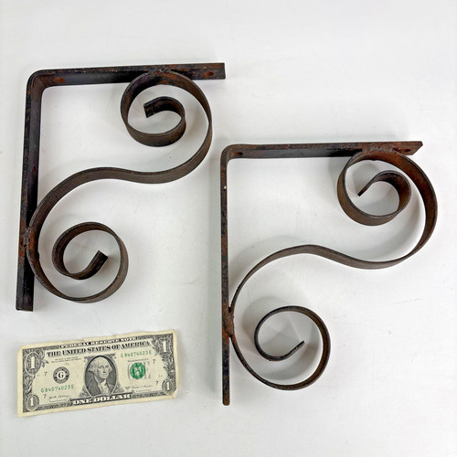 Vintage wrought iron shelf - vintage,