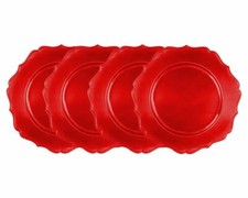 Set of 4 Red Lacquer Christmas