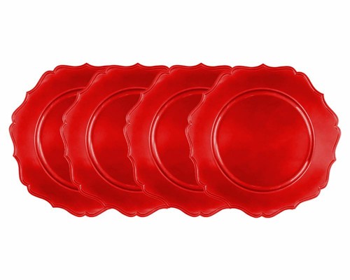 Set red lacquer christmas - of,