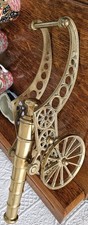 Brass Army Cannon. Fireside Decor /ornament Vintage