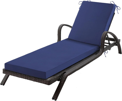 Waterproof navy blue chaise - waterproof,