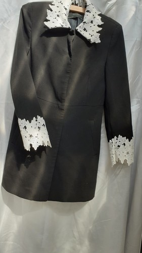 Zara black fitted jacket coat - jacket,
