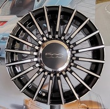 LOT OF 4 new wheels 16 Fiat 500 black polish 4x98