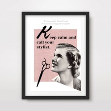 LADIES HAIR BEAUTY SALON Words ART PRINT POSTER Picture Wall Decor Keep Calm and
