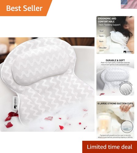 Superior bath pillow with - pillow,