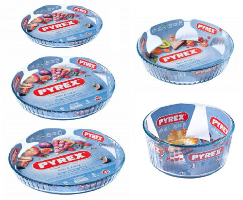 Pyrex flan dish glass - flan, souffle