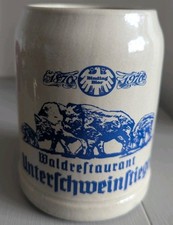 Vintage German Stoneware Beer Bier Stein Mug Mancave Bar. VGC. Free P&P 