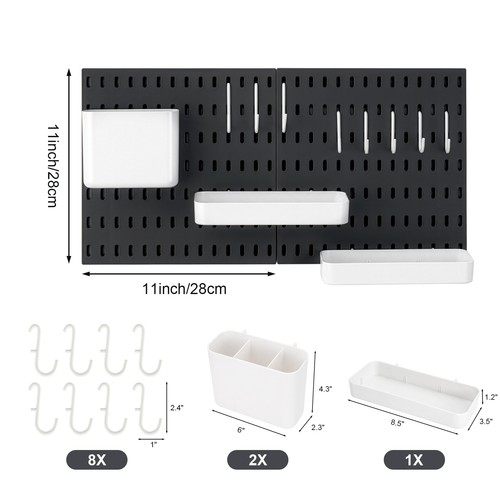 Pegboard wall storage kit with - storage,