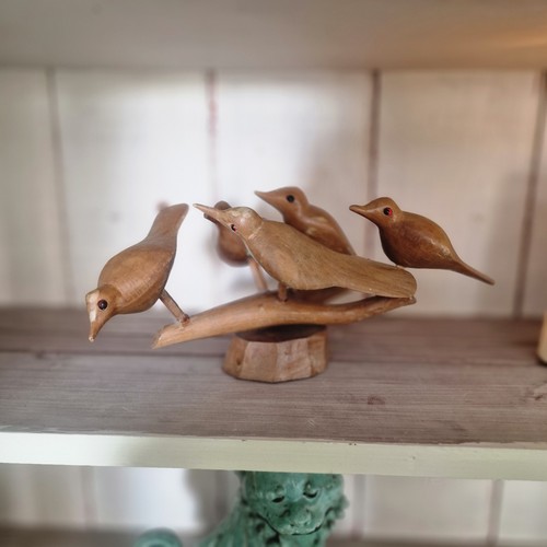 Vintage carved wood - on, a