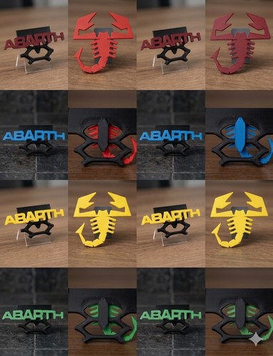 Abarth fiat 500 front badges - front,