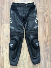 Dainese Leather Motorcycle Trousers 50eu Black White Road Track