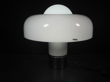 Retro Designer Harvey Guzzini Brumbury Lamp In White By Luigi Masoni