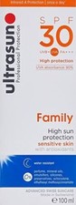 New Ultra sun SPF 30 High Protection Sensitive Skin Size 100ml