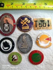 8 Vintage Enamel Motorcycle