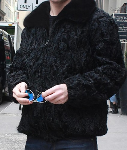 Black real persian lamb fur - black,