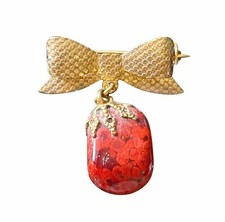 Vintage Bow Dress Clip Gold