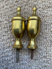 old  Reclaimed brass clocks or furniture finials x2 lot 2