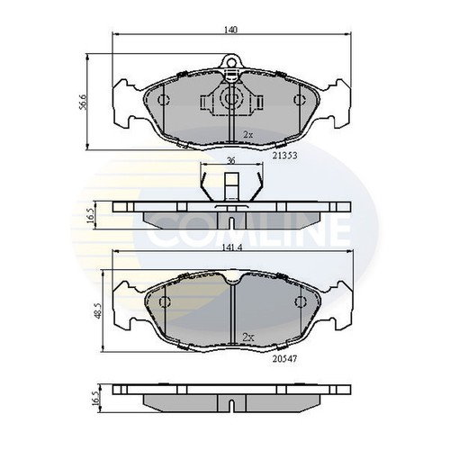 Brake pads set for - pads, vauxhall