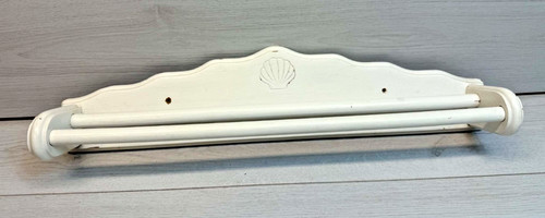 Vintage white wooden towel - vintage,