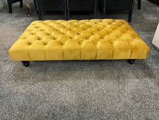 Handmade Large Chesterfield Footstool Coffee Table  