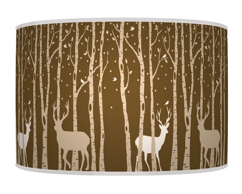 Trees stag deer brown handmade - brown,
