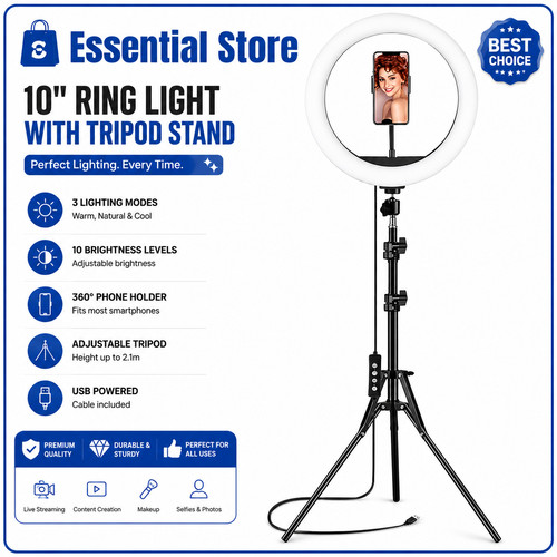 Ring light with tall - with, tripod