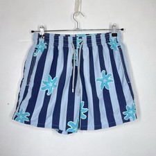 Vilebrequin Swim Shorts Mens L W32-34 Blue Striped Beach Starfish Pattern Tropez
