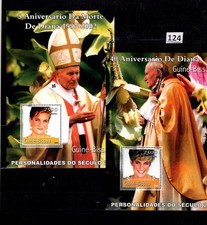 PB GUINEA - BISSAU - MNH - RELIGION - POPE - FAMOUS PEOPLE - PRINCESS DIANA 