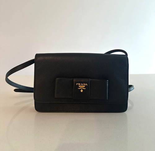 Prada black saffiano lux - black,