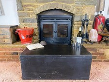 Old Antique Pine Chest, Vintage Wooden Storage Trunk, Blanket Box, Coffee Table.