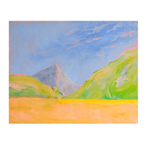 Contemporary oil landscape - oil,