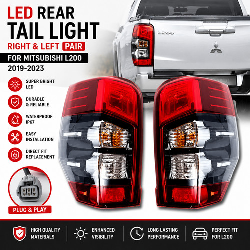 Rear led tail light - rear, brake