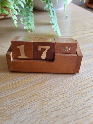 Vintage wooden block perpetual - vintage,