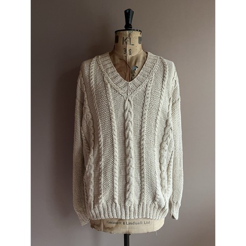 Vintage aran jumper men - aran, size