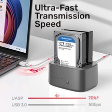 USB 3.0 SATA External Hard Drive Docking Station/Caddy for 2.5" 3.5' HDD & SSD