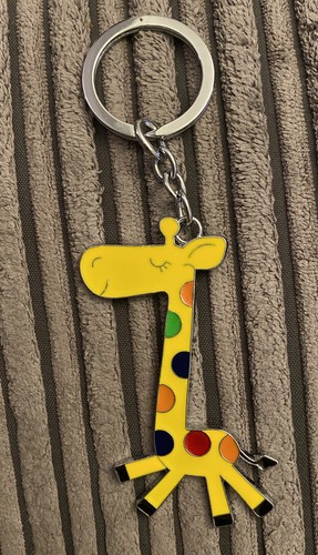Quality yellow giraffe keyring - quality,