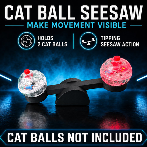 Cat ball seesaw stand - cat,