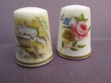 2 Vintage Royal Worcester Thimbles